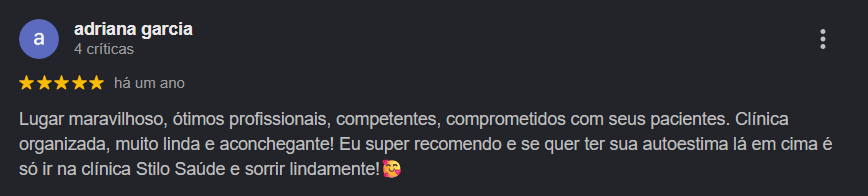 Avaliação Google 2 — 5 estrelas